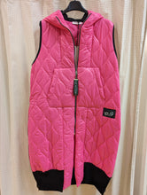 Lade das Bild in den Galerie-Viewer, Gesteppte Longweste, Aqua & Limone , Made in Italy