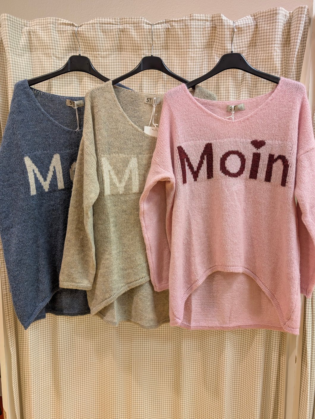 Moin Pullover mit V- Ausschnitt , Made in Italy