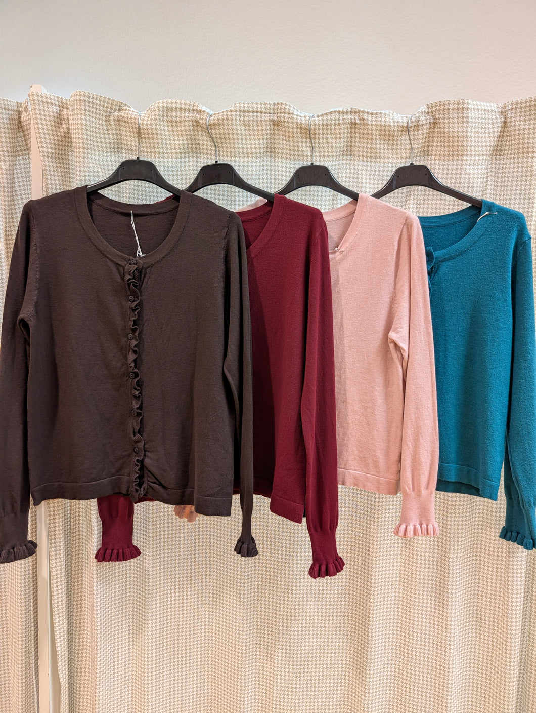 Rüschenstrickjacke , Made in Italy