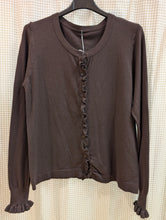 Lade das Bild in den Galerie-Viewer, Rüschenstrickjacke , Made in Italy
