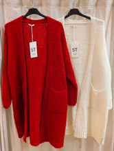 Lade das Bild in den Galerie-Viewer, Lange Grobstrickjacke ,Made in Italy
